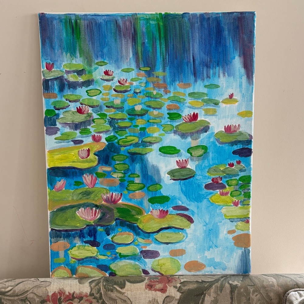 Colorful Water Lily Canvas Art
